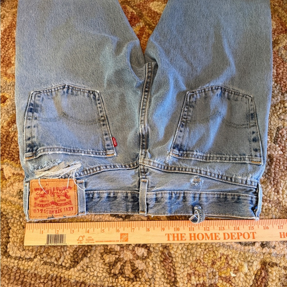 Vintage Levi’s Distressed Straight-Leg Jeans - Picture 12 of 13